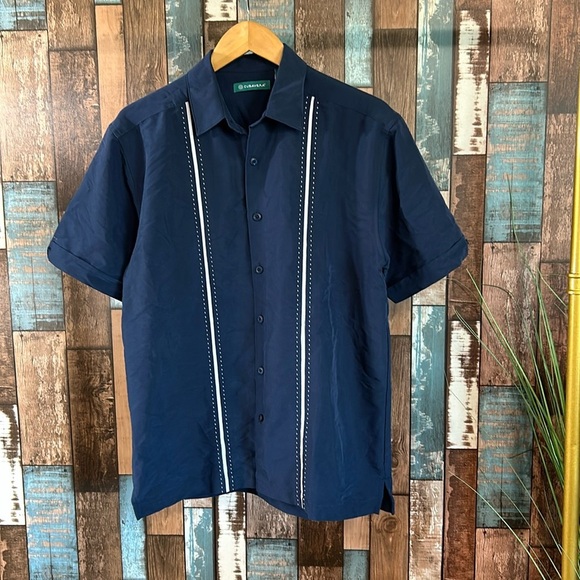 Cubavera small blue button down shirt - Picture 1 of 13